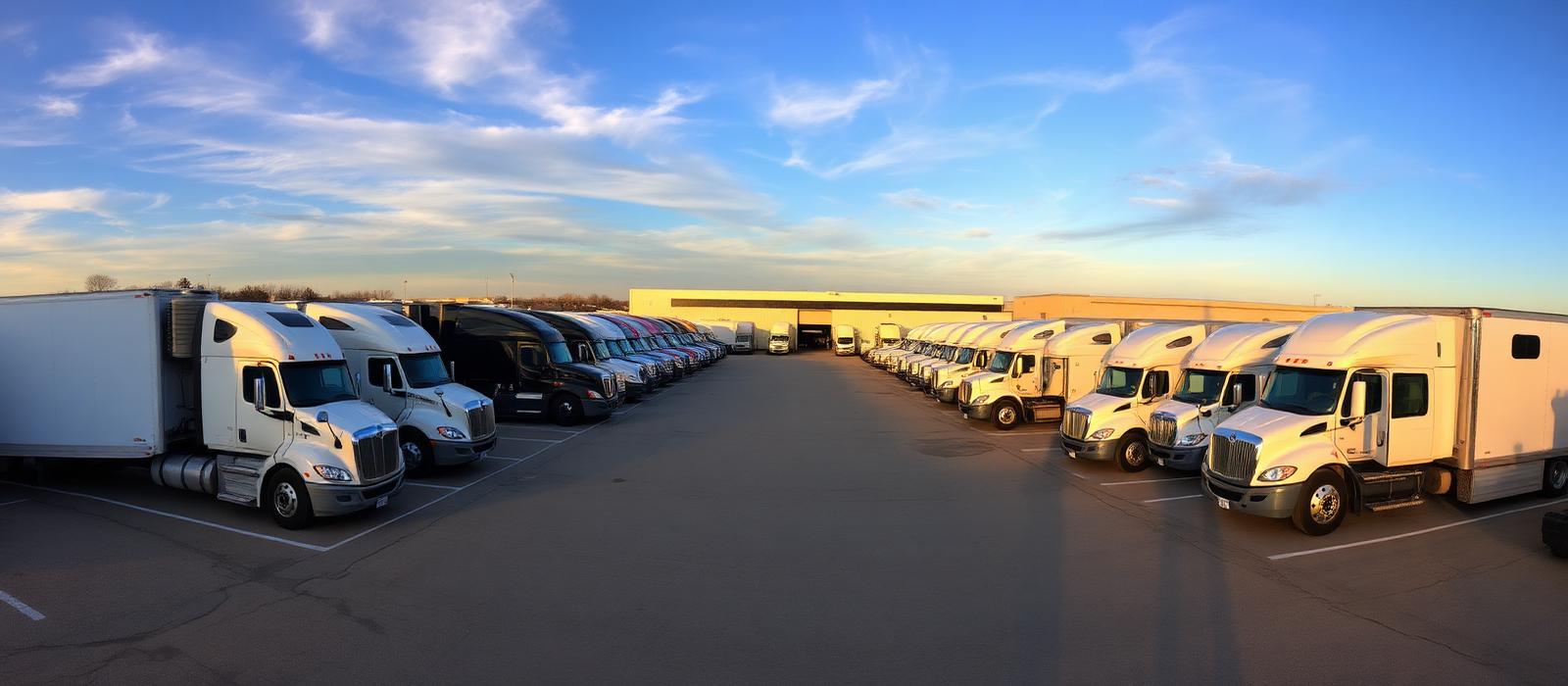 Beverly Leasing fleet of semi trucks and trailers